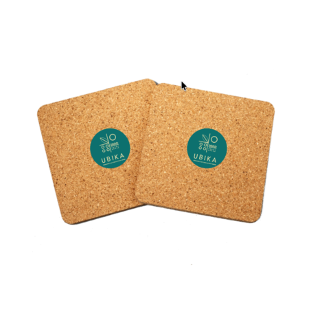 Ubika Eco-Friendly Cork Coasters – Square & Round (Set of 100)